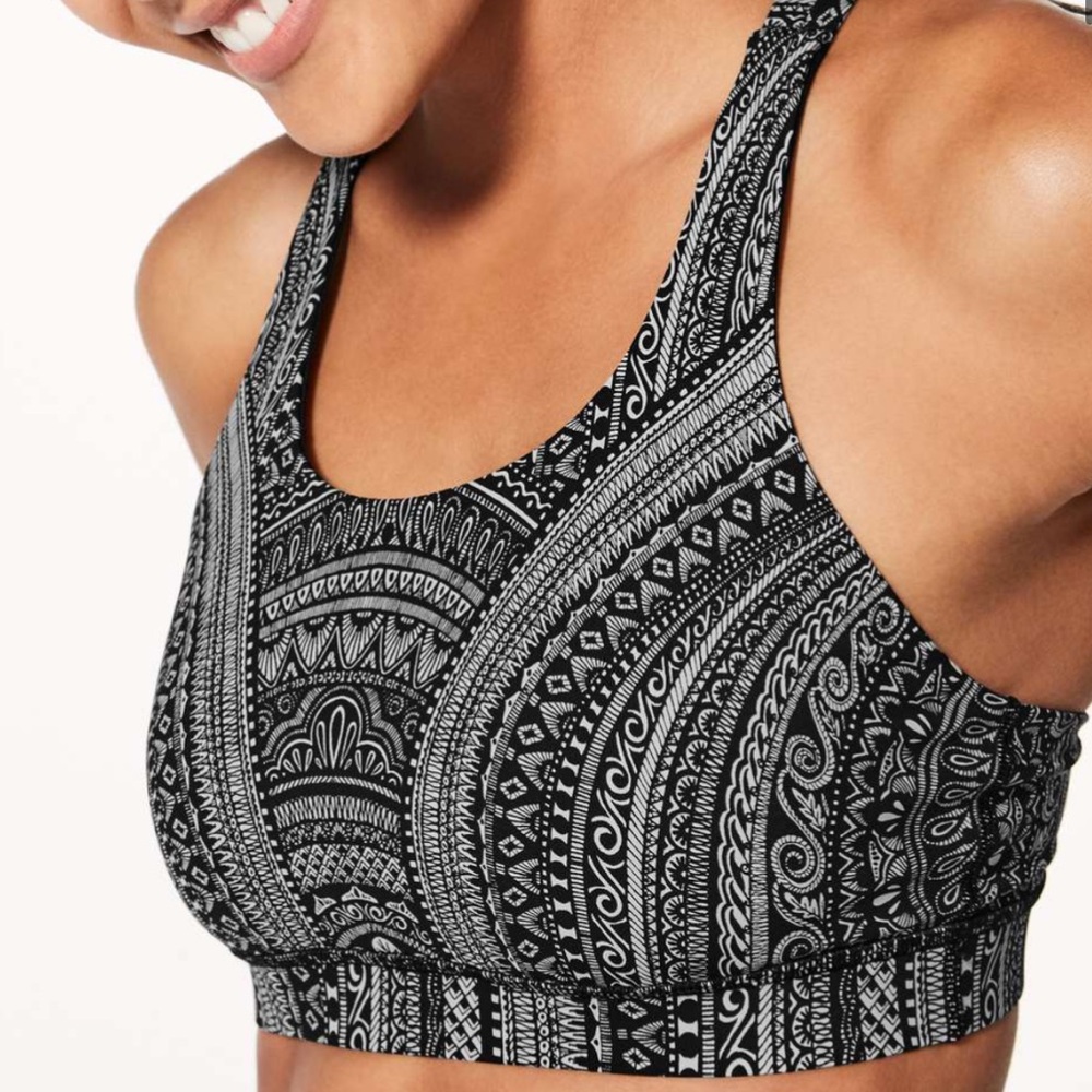 Lululemon Energy Bra (Nulux) - Entwined Ice Grey / Black